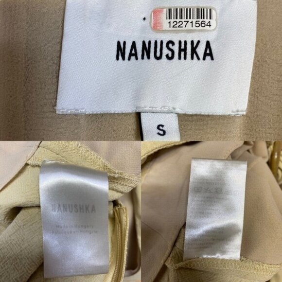 Nanushka Jumpsuit Amor Cut Out Cotton Twist On Waist  Deep V-Neck Yellow Small - Picture 8 of 11